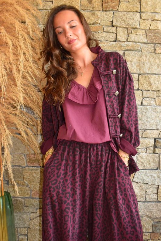 Larc Frill Tank Aubergine